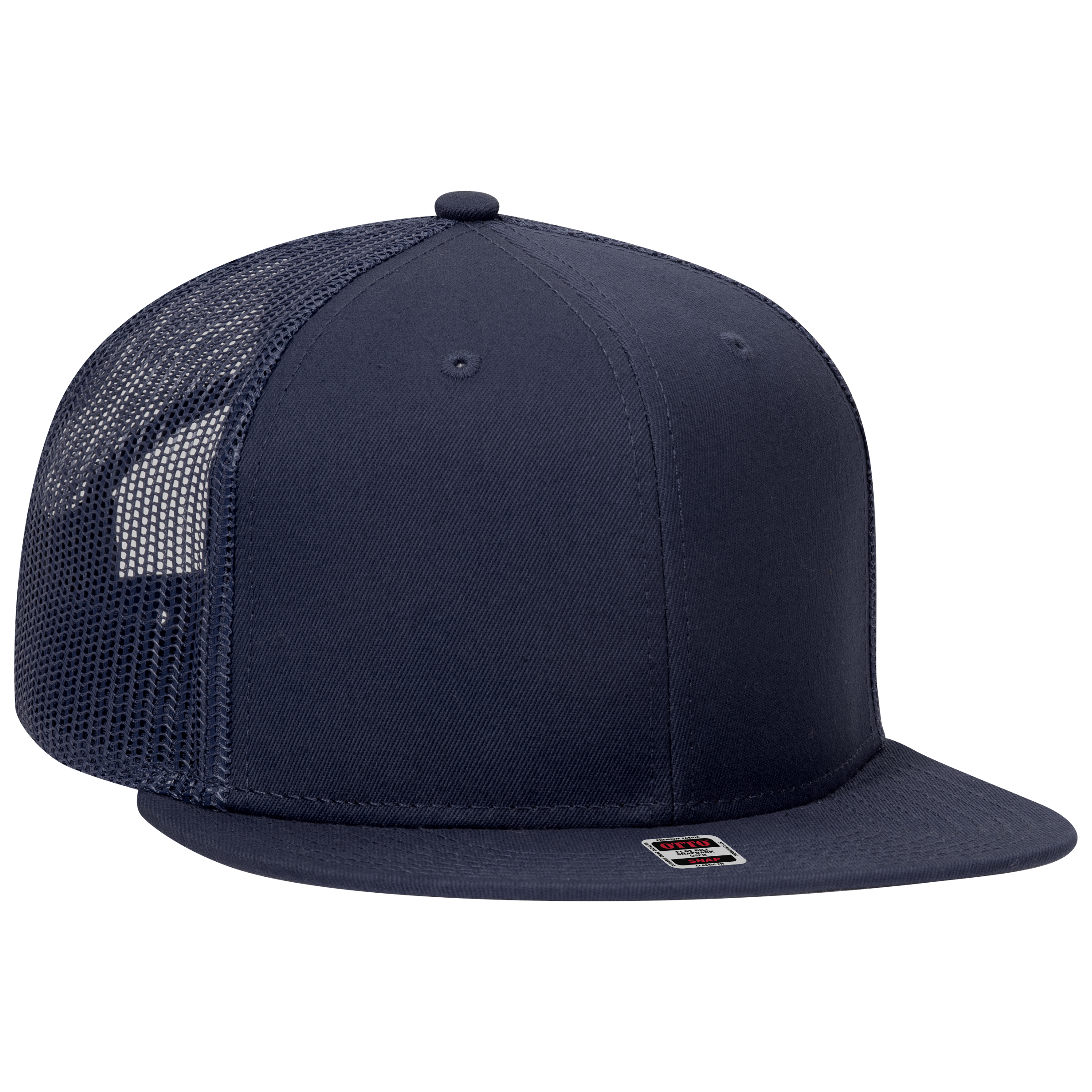 OTTO CAP® OTTO SNAP 6 Panel Pro Style Mesh Back Trucker Snapback Hat 14