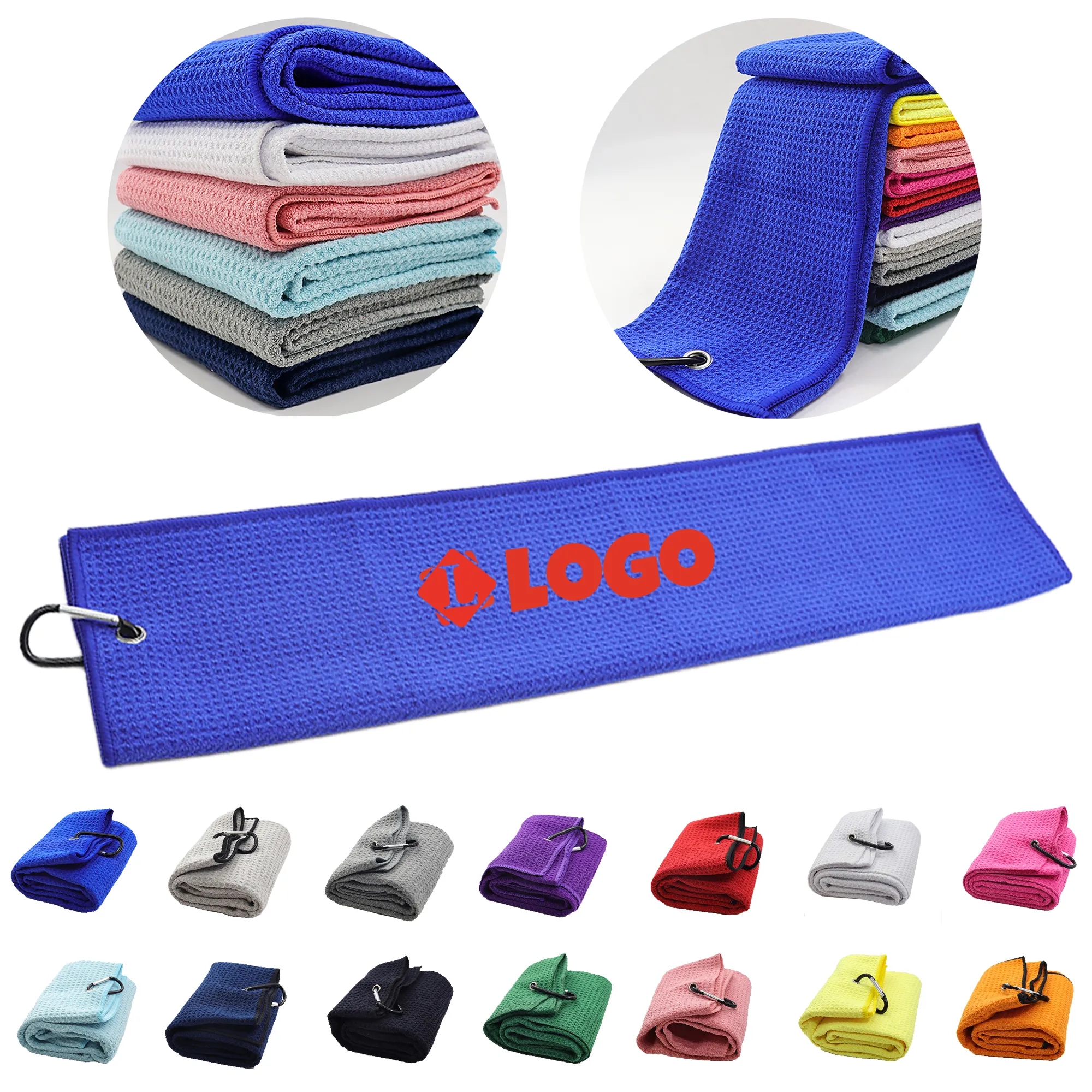 Custom Portable Quick-Dry Superfine Fiber Golf Towel