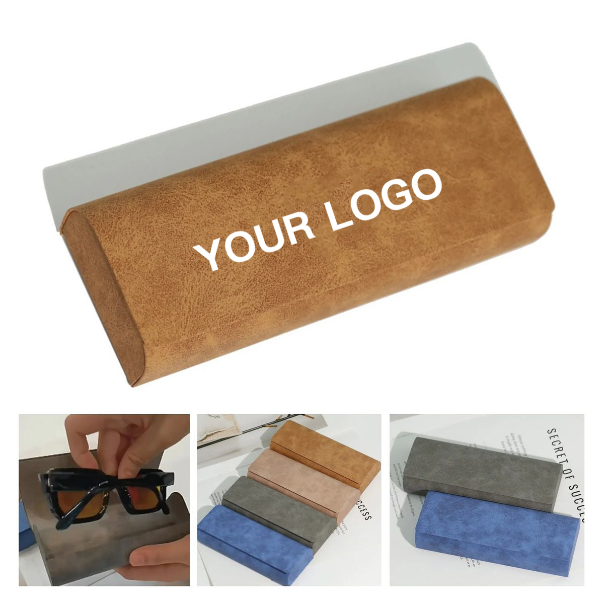 Durable Leather Glasses Case for Travel Use 6