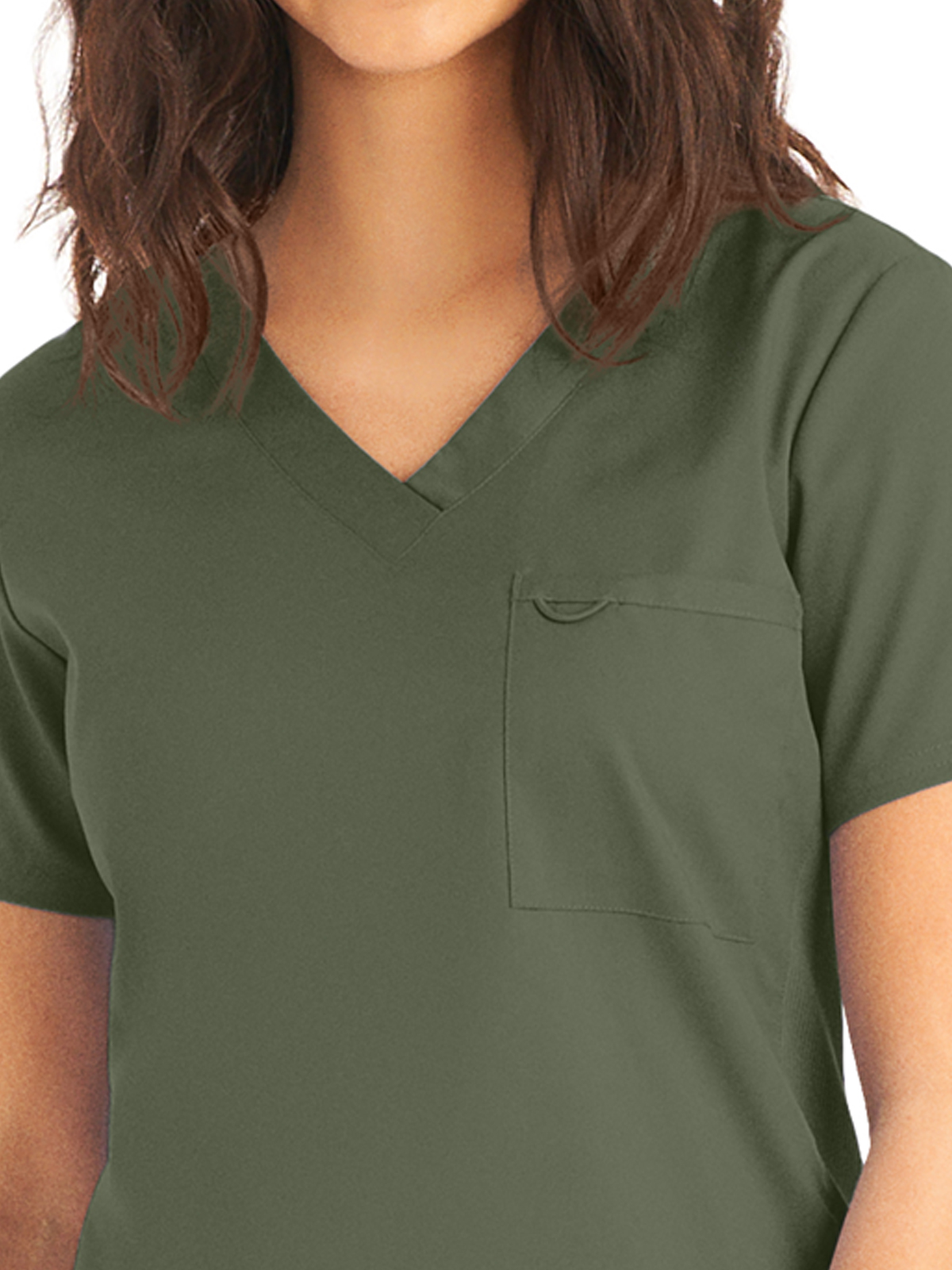 Landau - ProFlex - Women's Two-Pocket Back Princess Seamed V-Neck Top 13