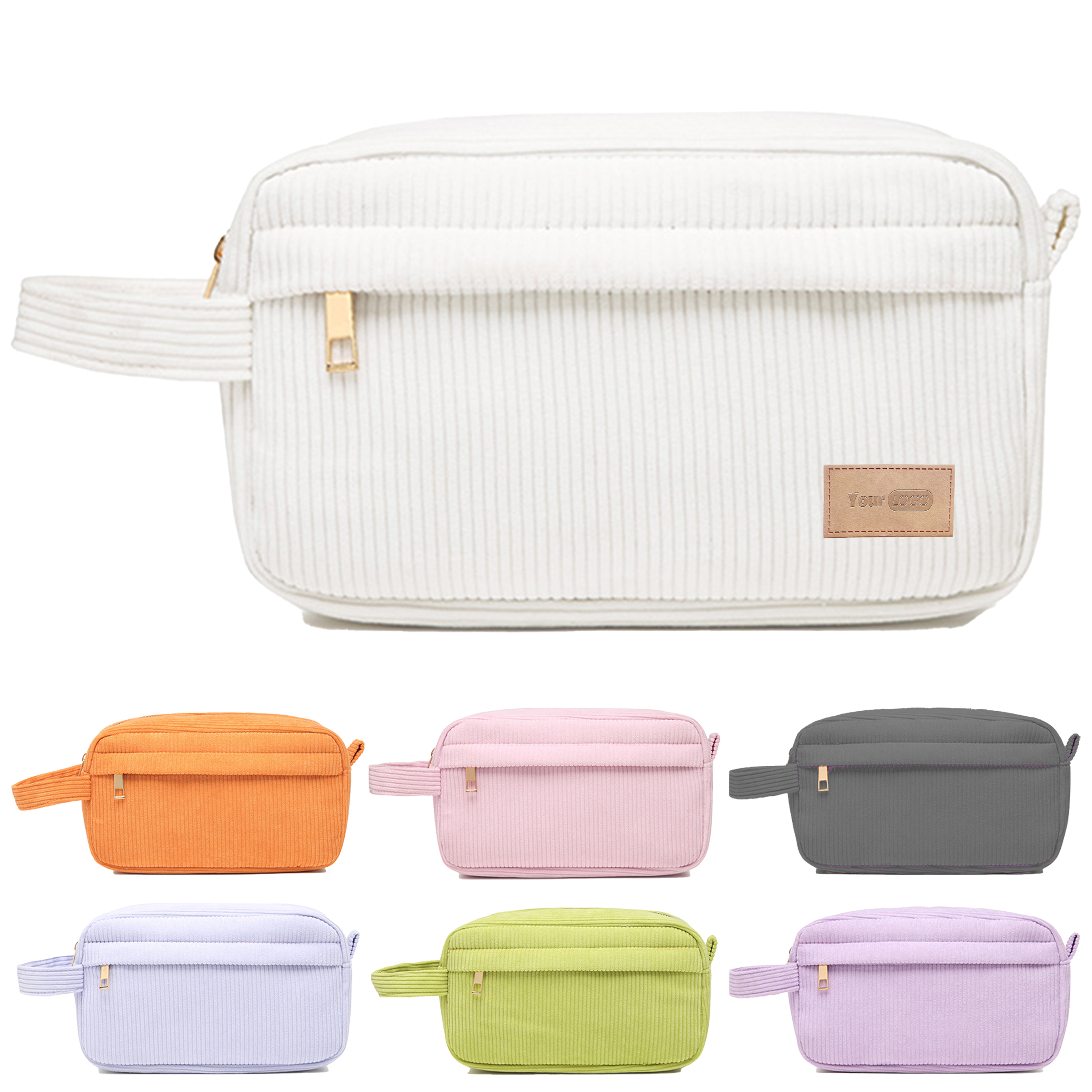 Corduroy Simple Mini Portable Makeup Bag 5