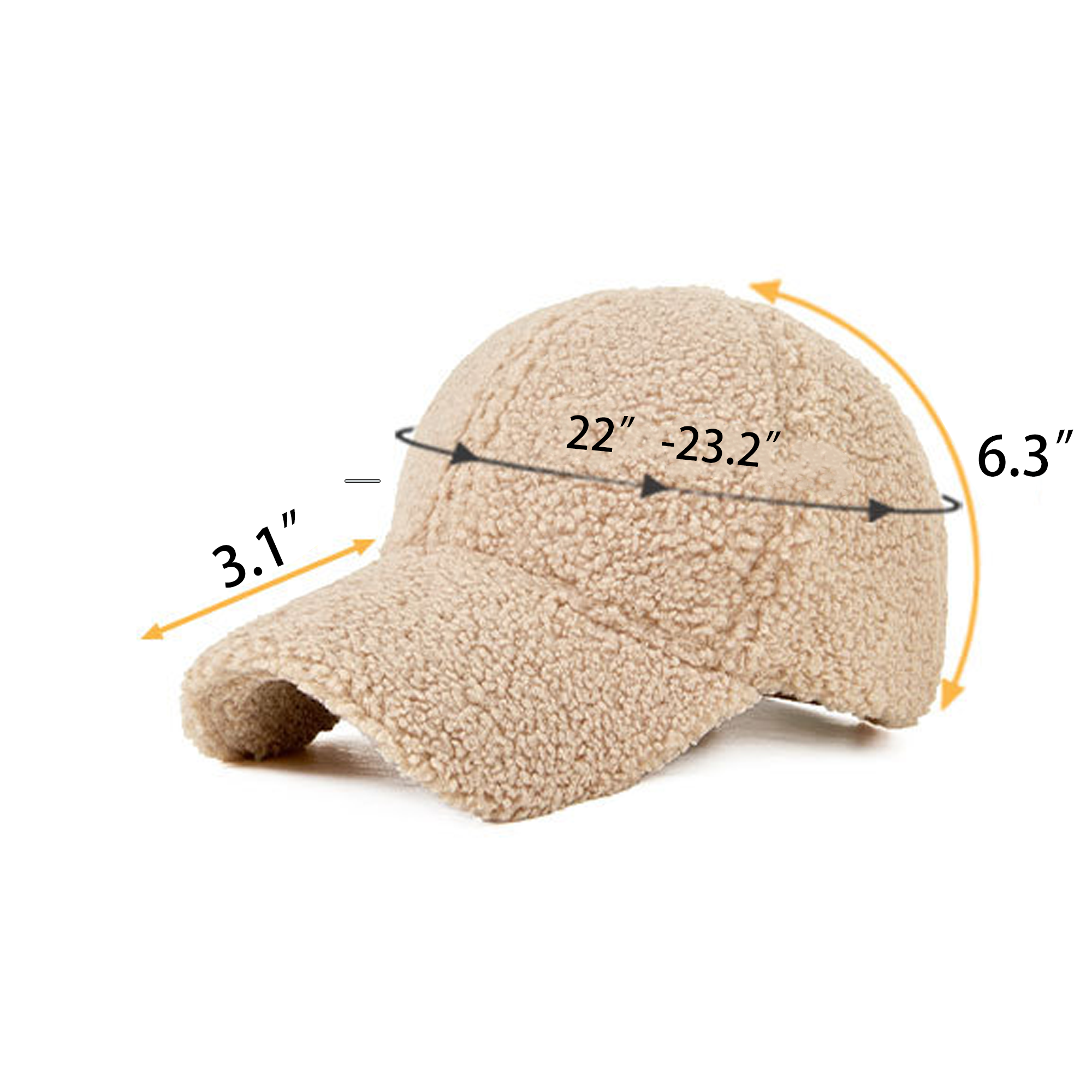 MOQ 20 Colored Faux Lamb Wool Baseball Cap 4