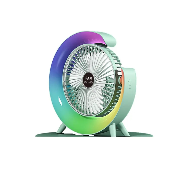 USB Color Running Lamp Electric Fan 4