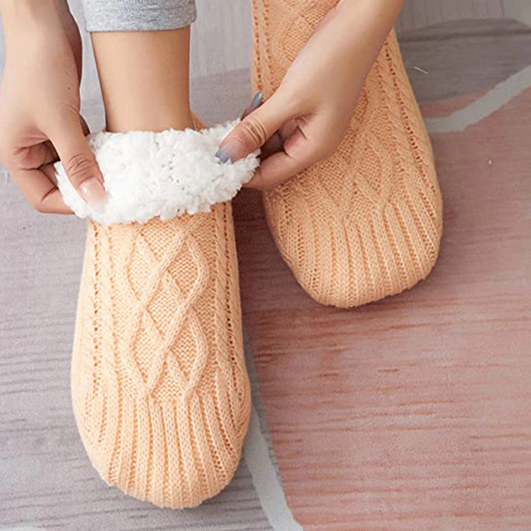 Fuzzy Ankle Floor Socks 3