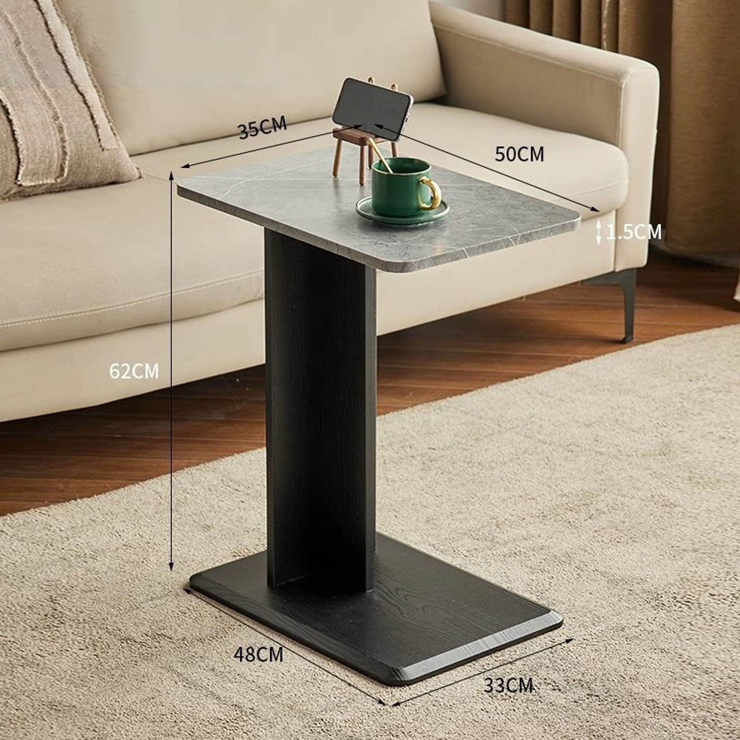 C-Shaped End Table For Couch 8