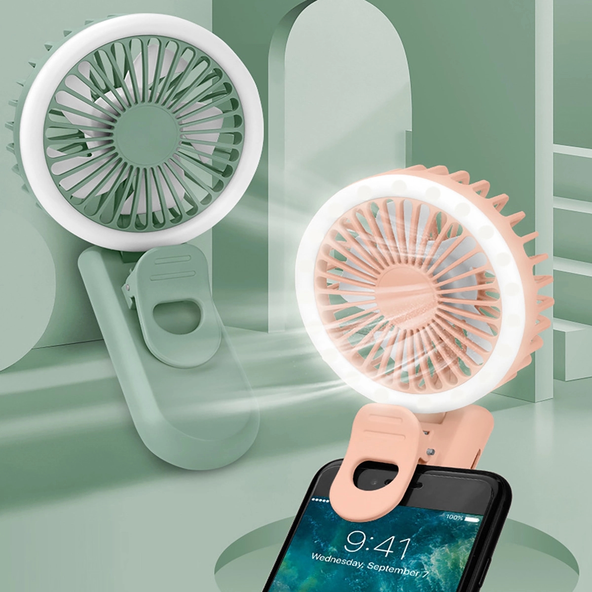Mini Light Phone Clip Fan 10