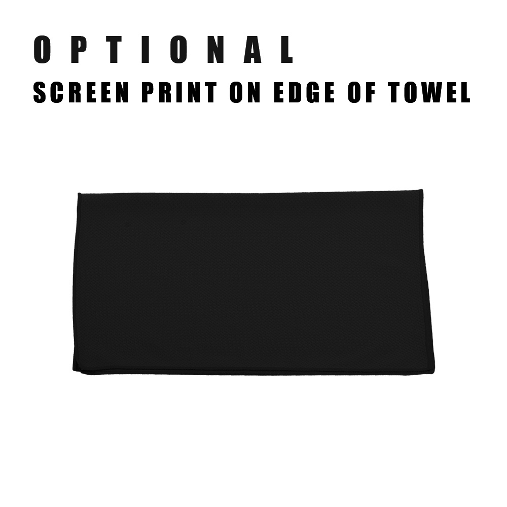 Workout 11"W x 31"L Cooling Towel (Black) 2