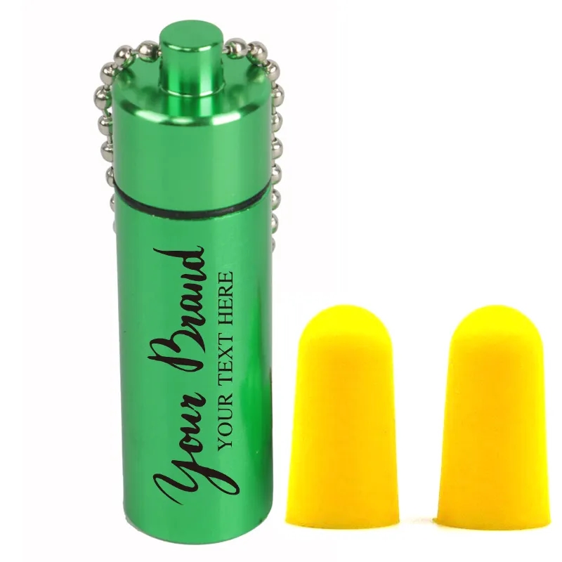 Yellow Ear Plugs with Aluminum Carry Case 3