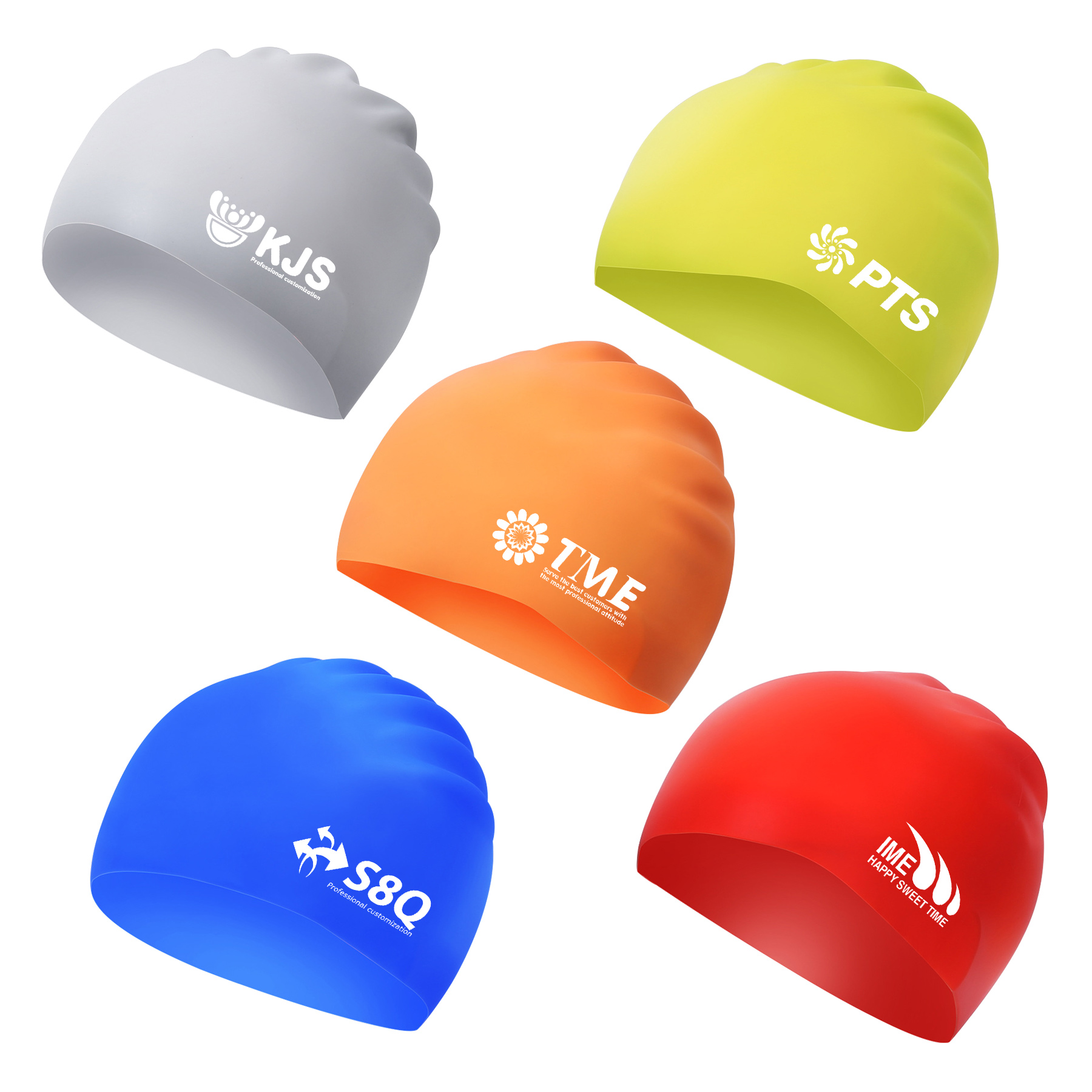 Waterproof Silicone Adult Swimming Cap 2
