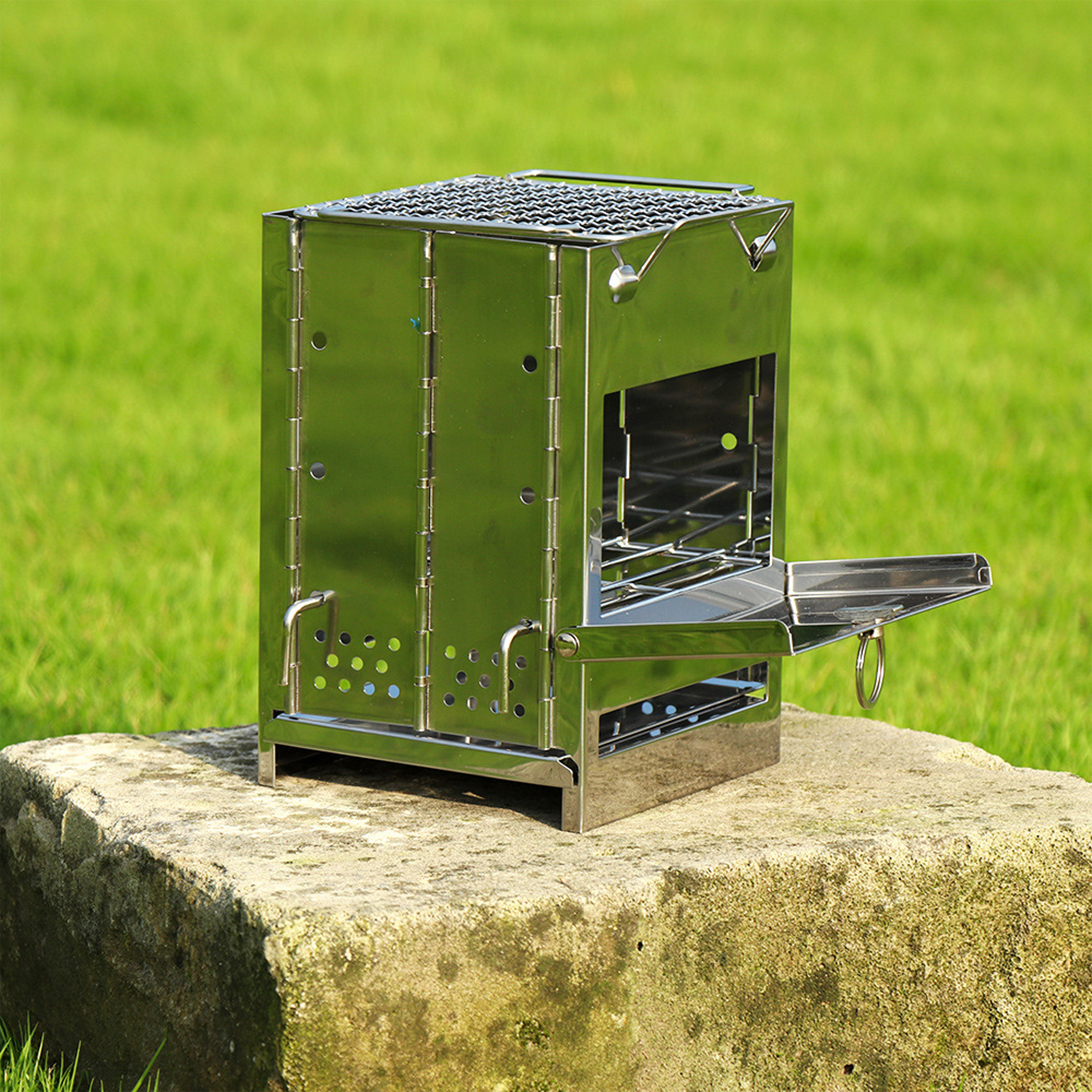 Stainless Steel Camping Firewood Stove 4