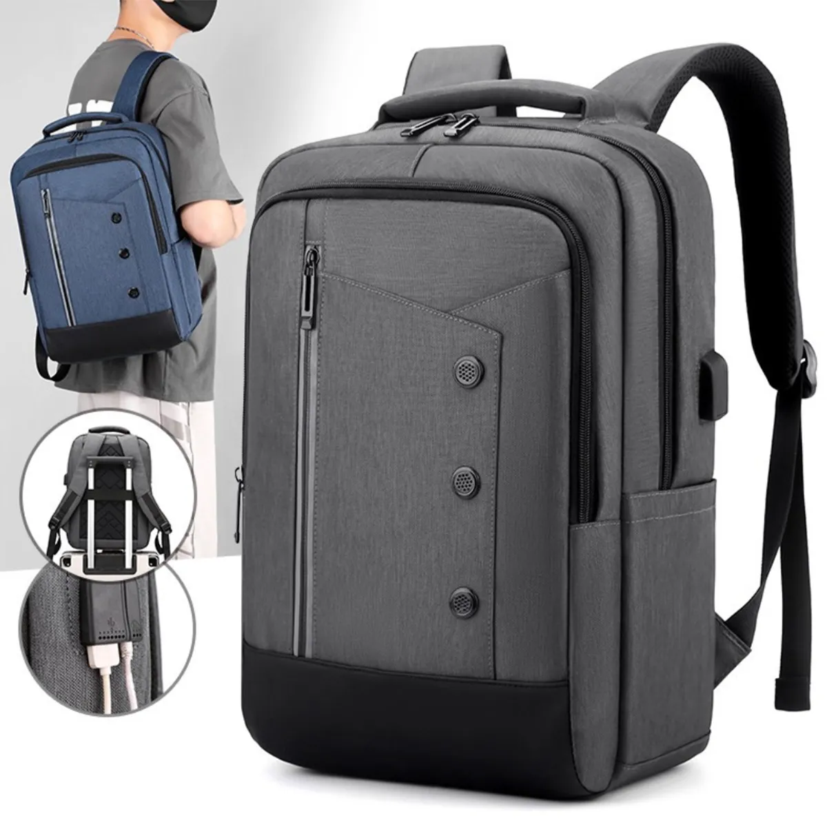 Business Travel Laptop Casual Backpack All-Over Printing 4