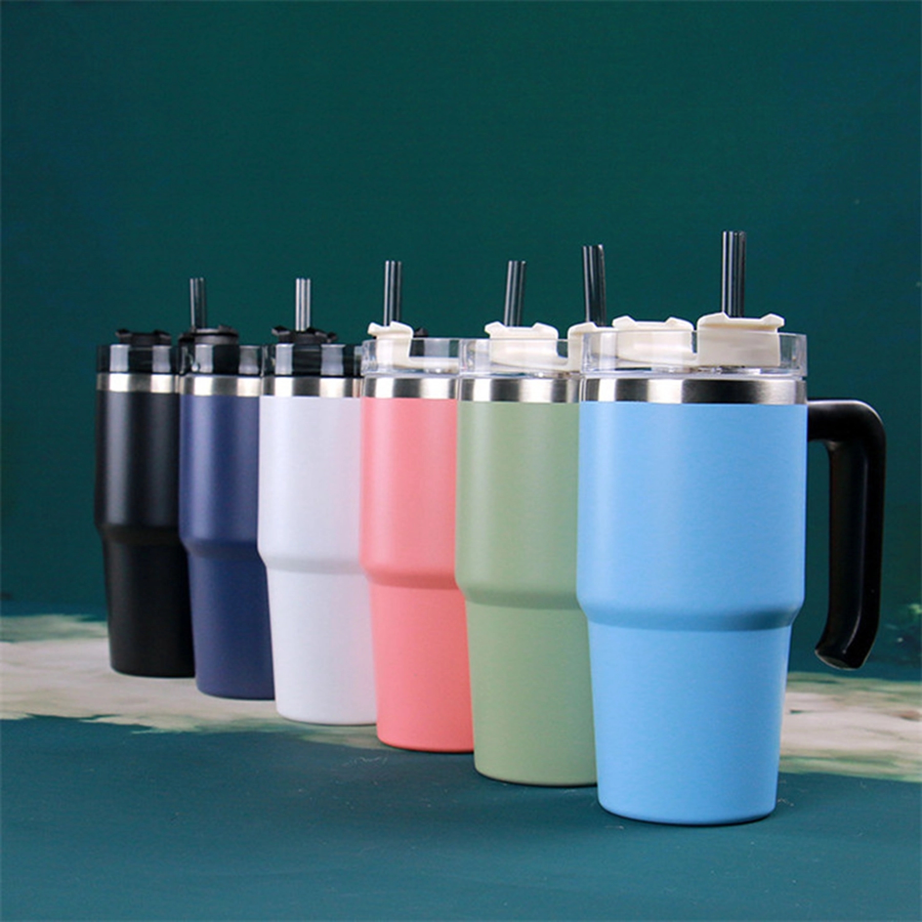 20 Oz. Double Wall Stainless Steel Vacuum Mug with Handle 7