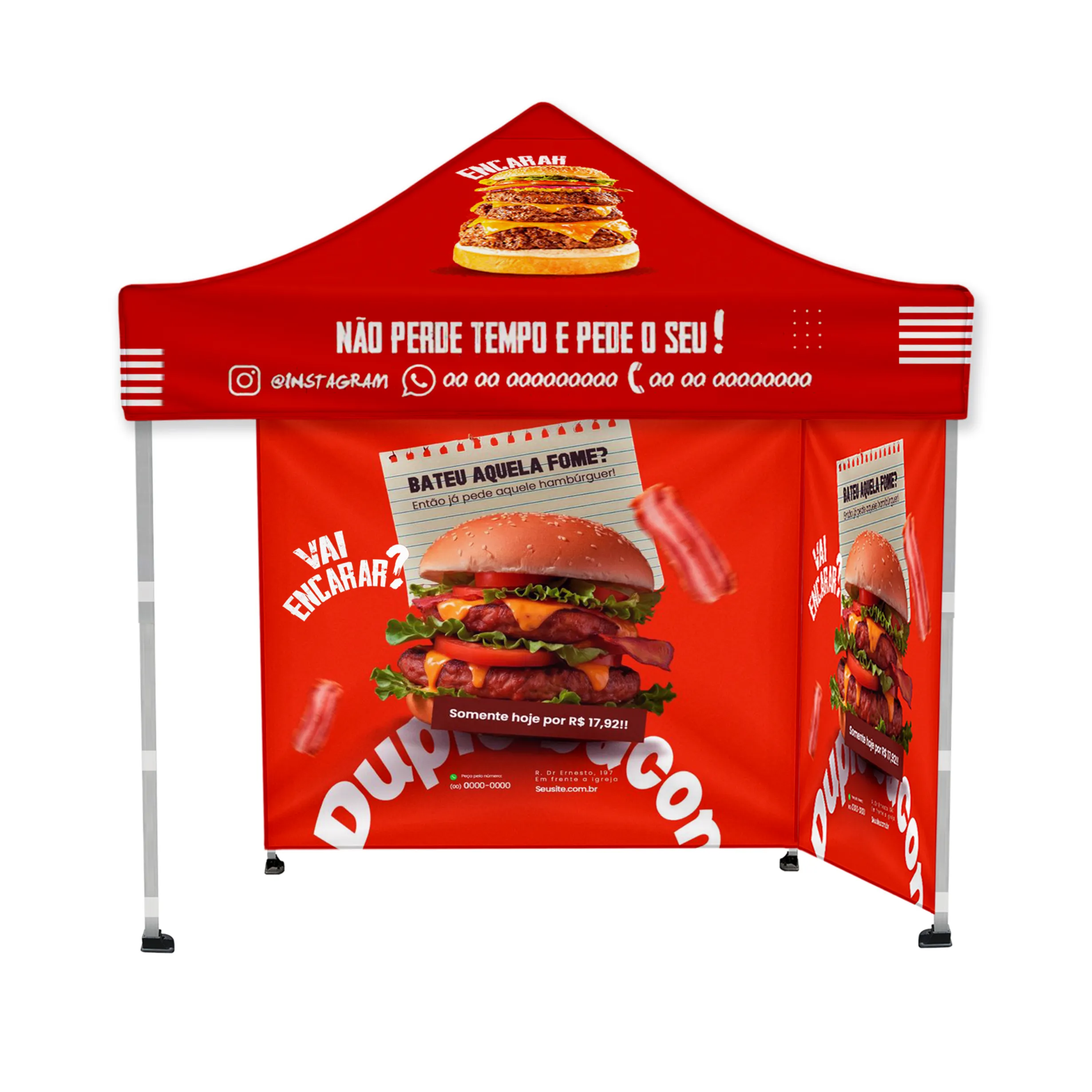 10'x10' Tent Canopy with frame and two full wall 2