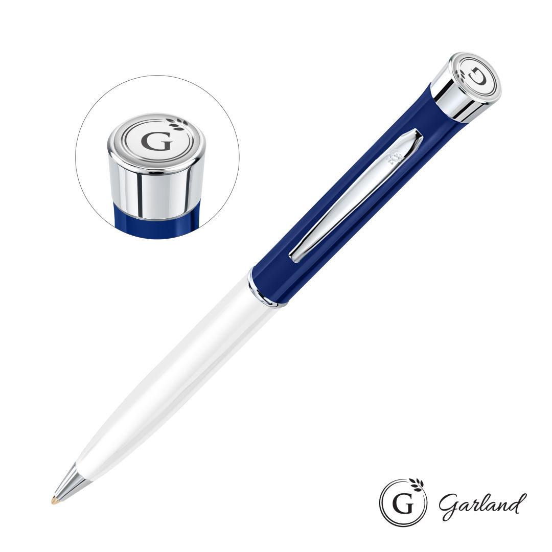 Garland® Patriot Ballpoint Twist Pen - Chrome Accent 6