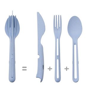 Portable 3 In 1 Plastic Cutlery Set Knife Fork Spoon 8