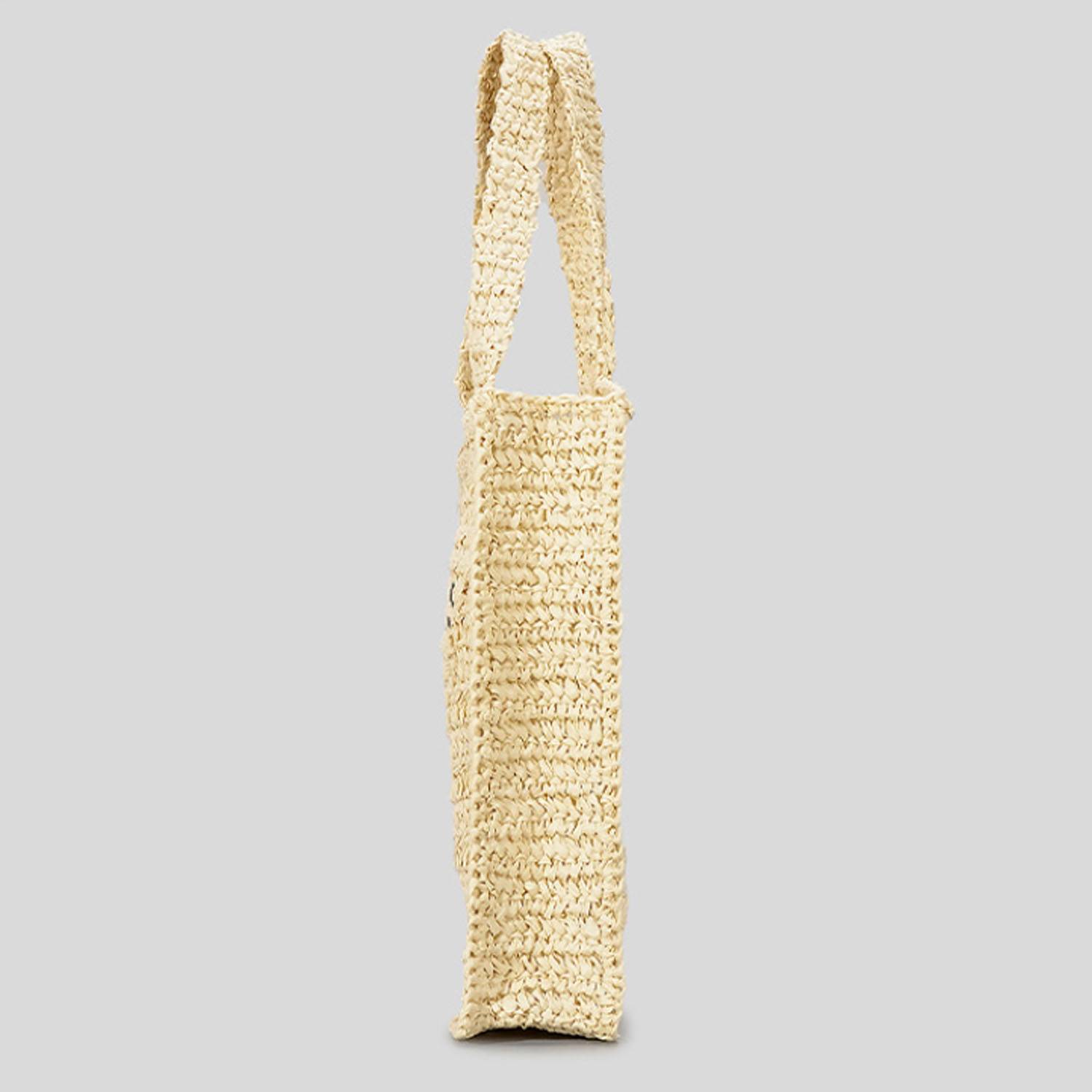 Spacious Crochet Beach Tote Bag – Straw & Mesh 10