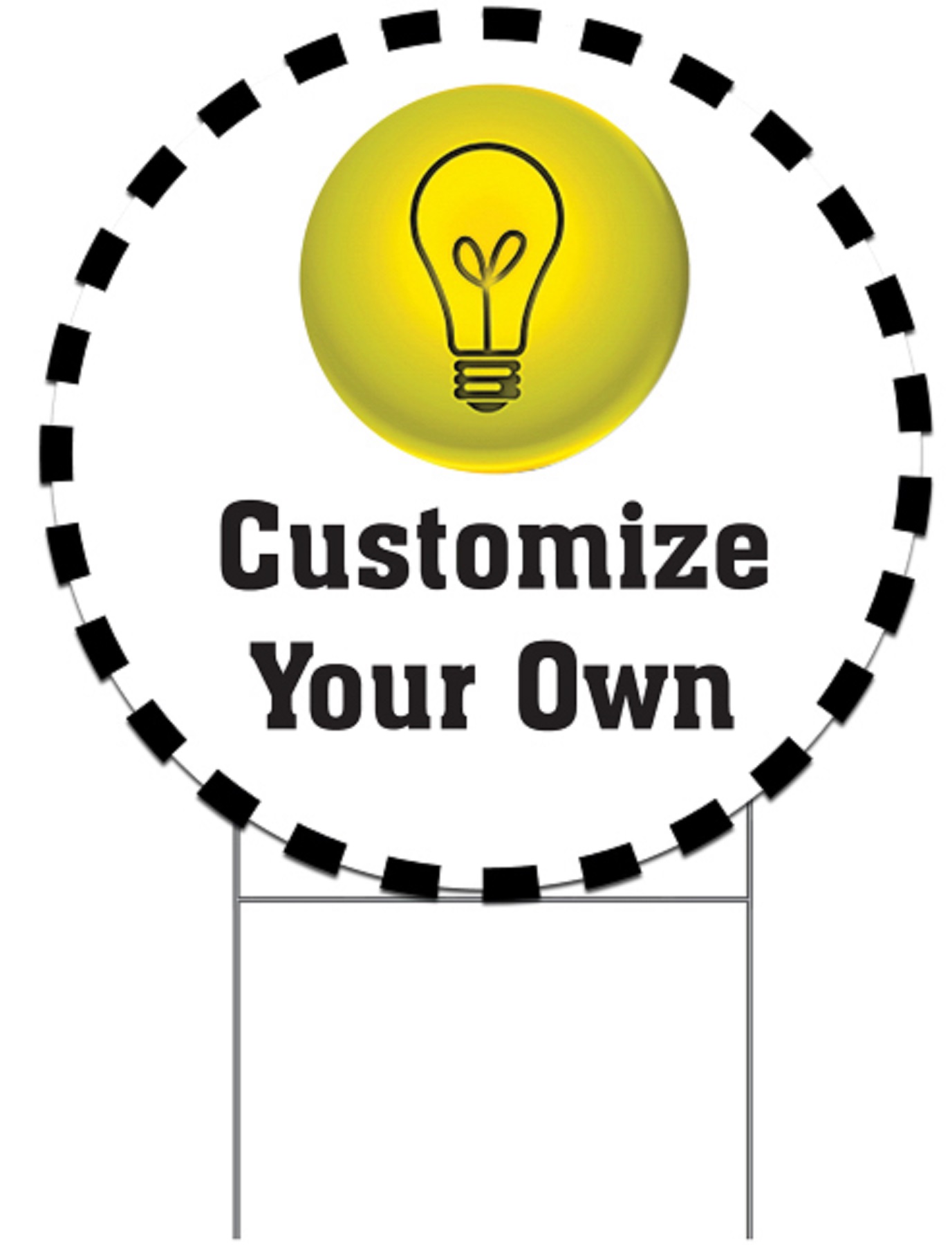 Custom Cut 4mm Coroplast™ Sign with H Frame