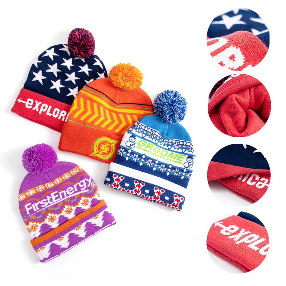 Winter Knit Hat With Pom 2