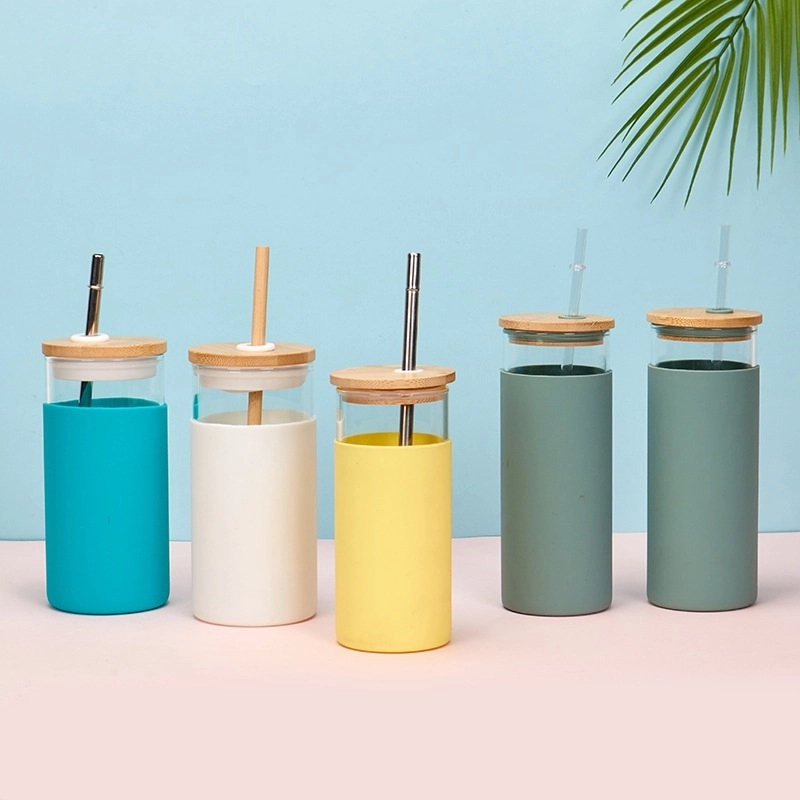 Glass Straw Silicone Cover Bamboo Cover 6
