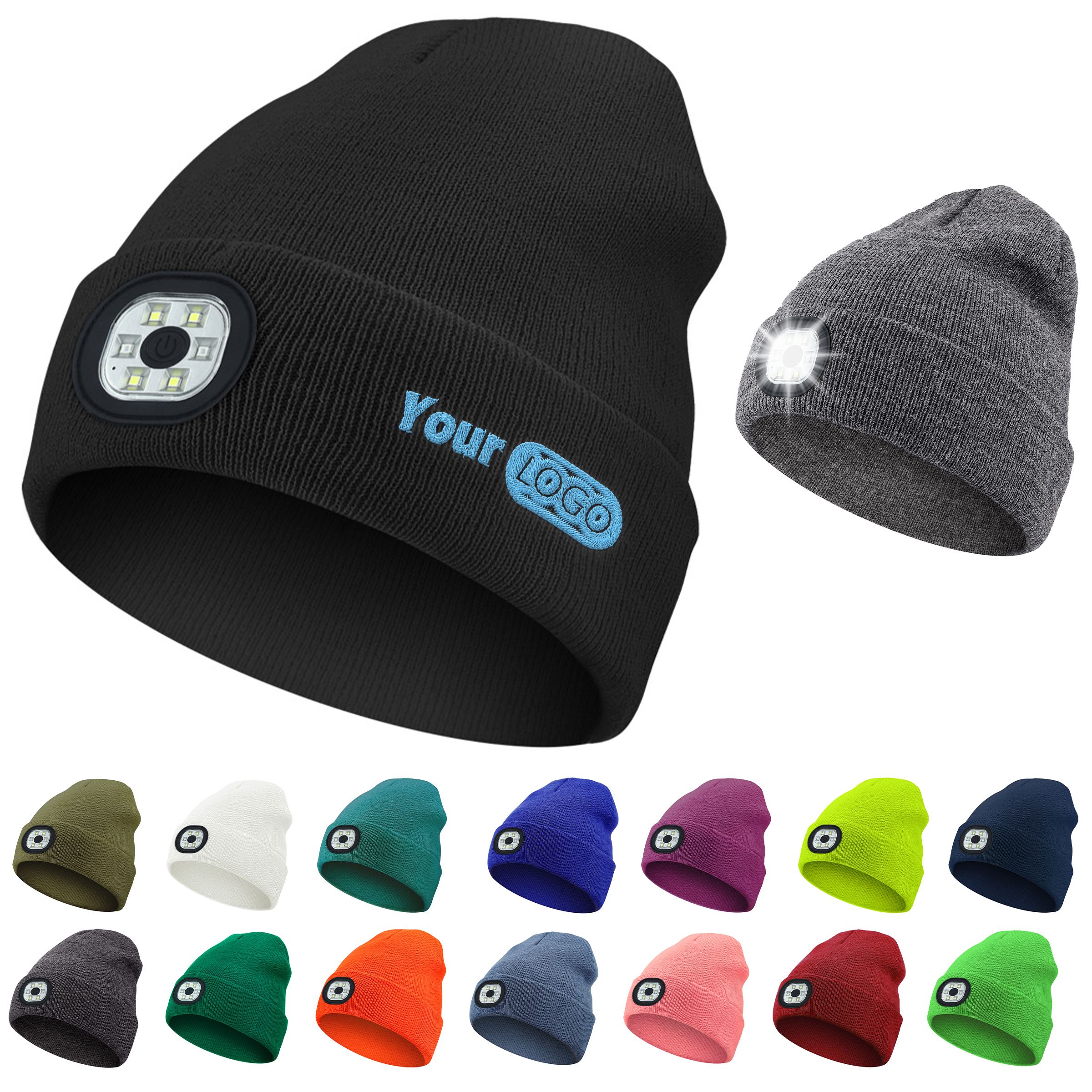 Acrylic Luminescent Led Knitted Hat 1