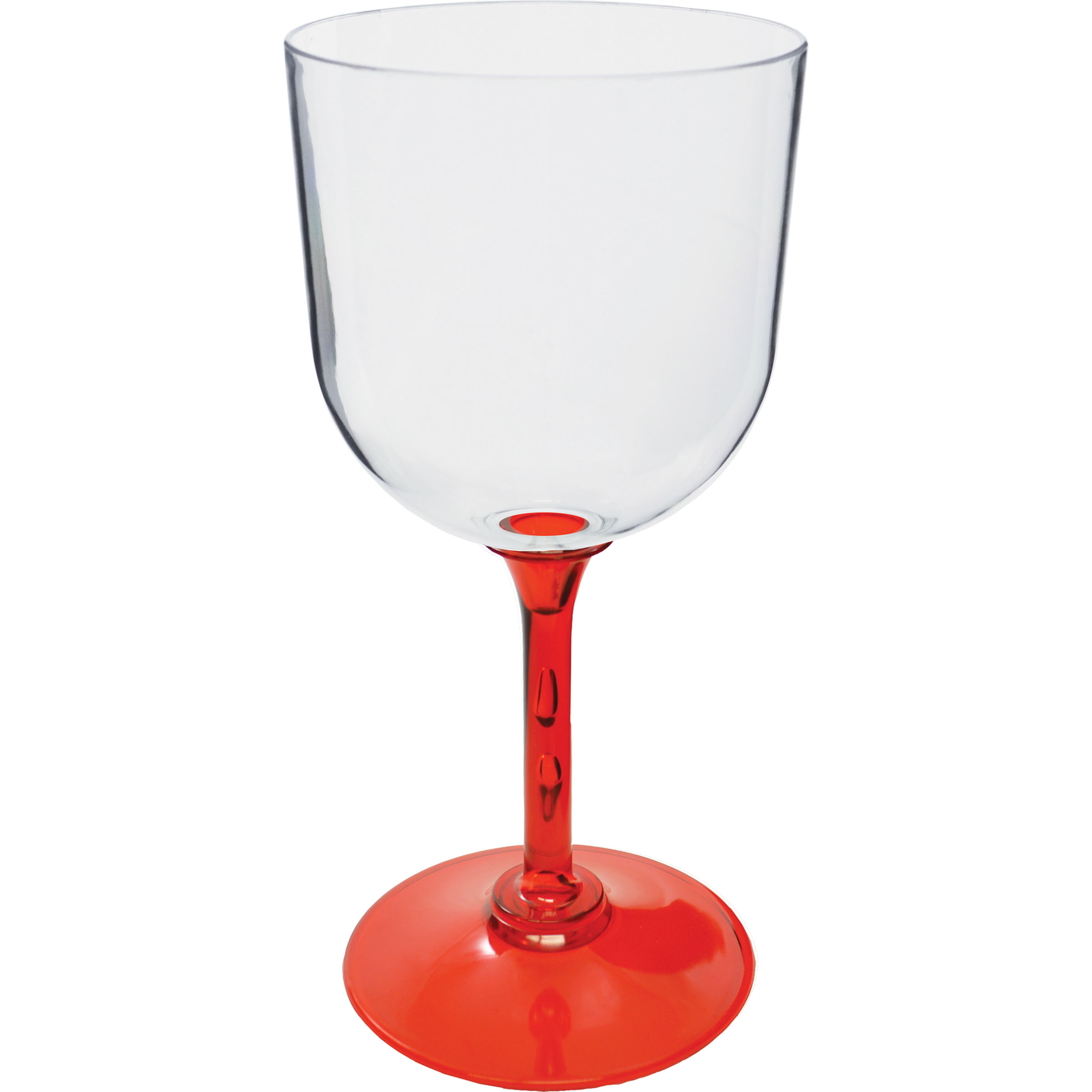 14oz Standard Stem Plastic Wine Goblet with Your Choice of Stem Color 11