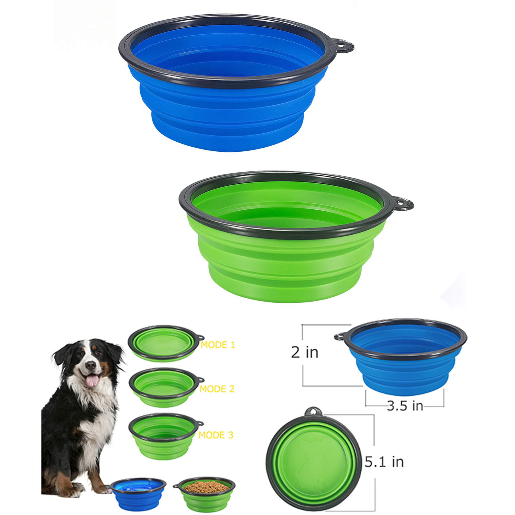Silicone Collapsible Pet Bowls 2