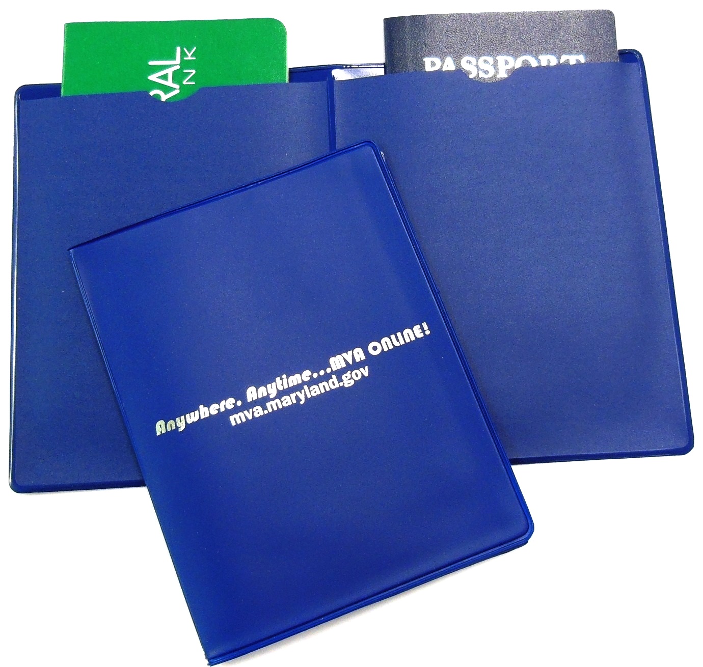 Bi-Fold Insurance/Passport Case (2 Opaque Inside Pockets) 4 5/8" x 6 1/8" 1
