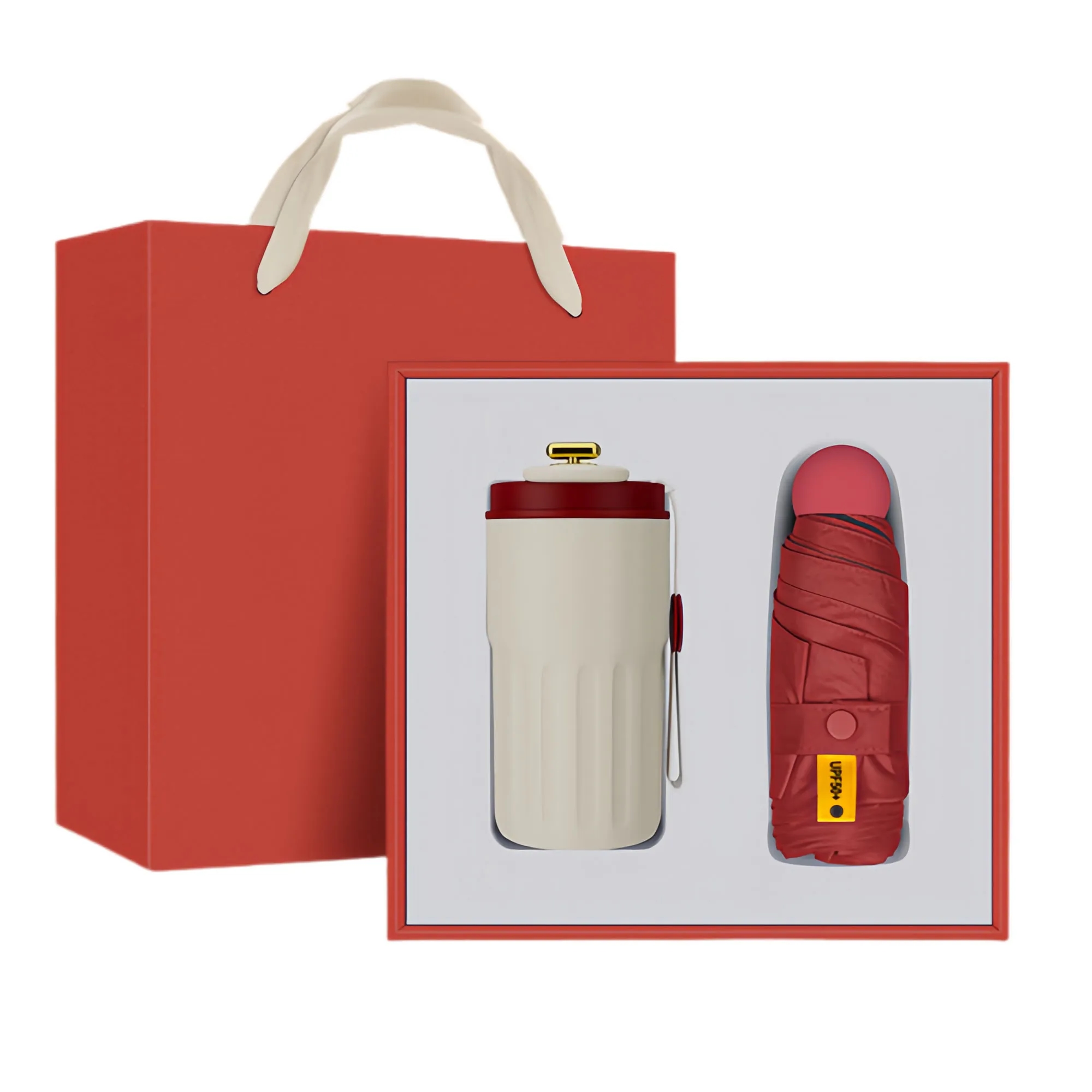 Premium Custom Logo Coffee Cup Umbrella Corporate Gift Set 7