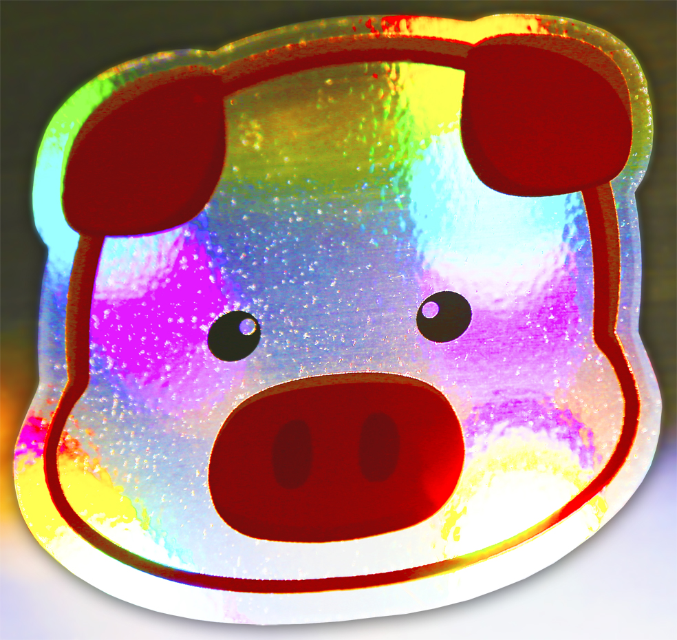 Window Decals - Baby Farm Animal Sun Catchers - Holographic Rainbow Window Stickers 5