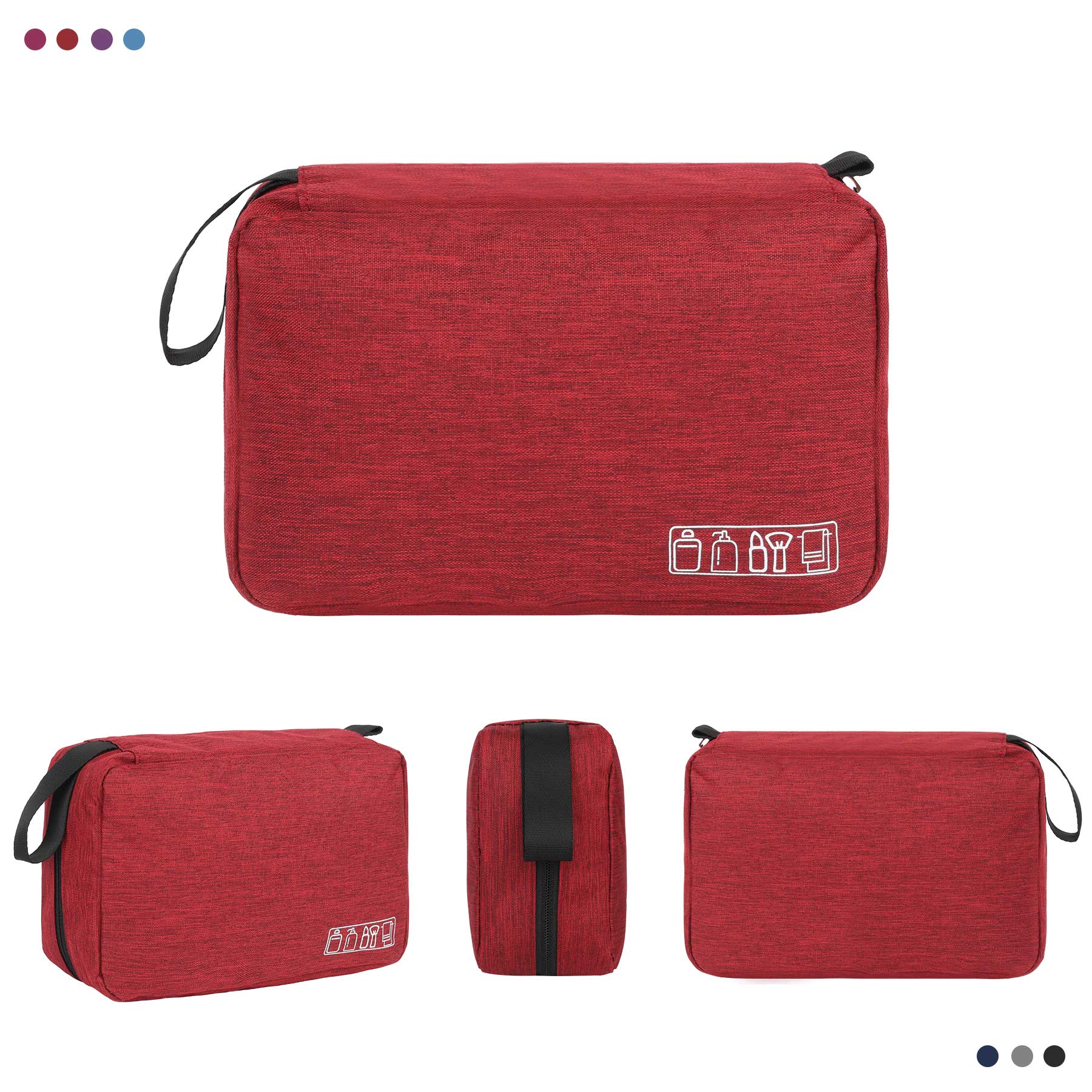 Heathered Hanging Toiletry Bag 18