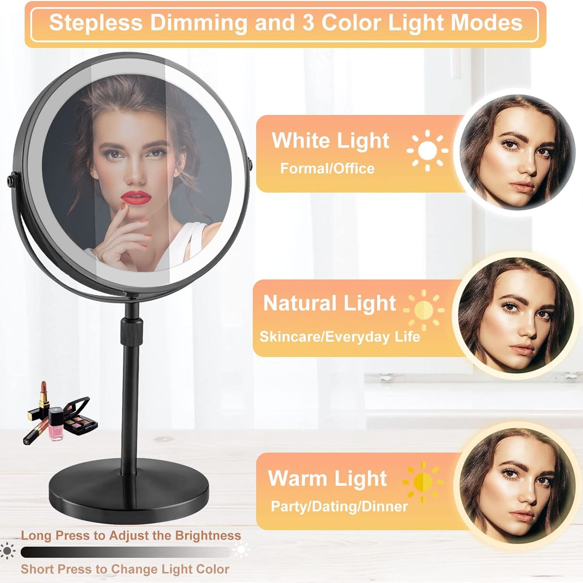 Adjustable Makeup Mirror With Light 6