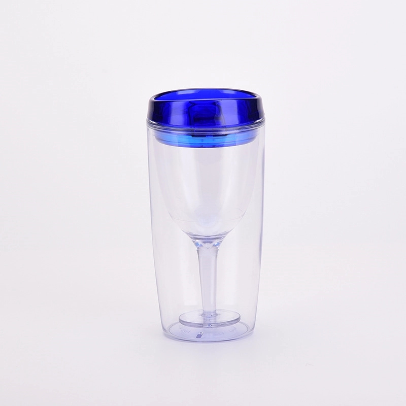 Custom Transparent AS Plastic Insulated Wine Tumbler Cup 5