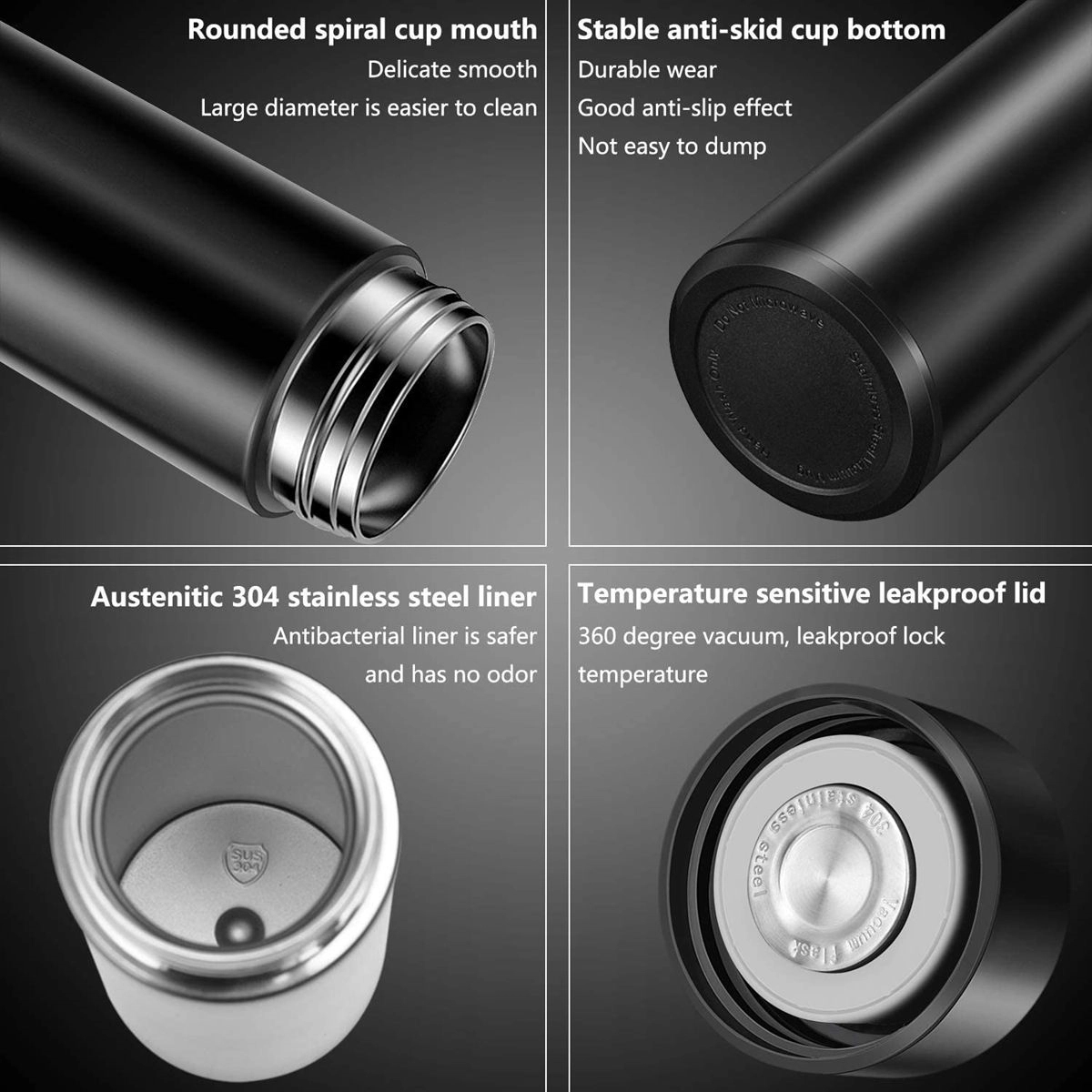 17Oz Intelligent Temperature Display Insulated Water Bottle 4