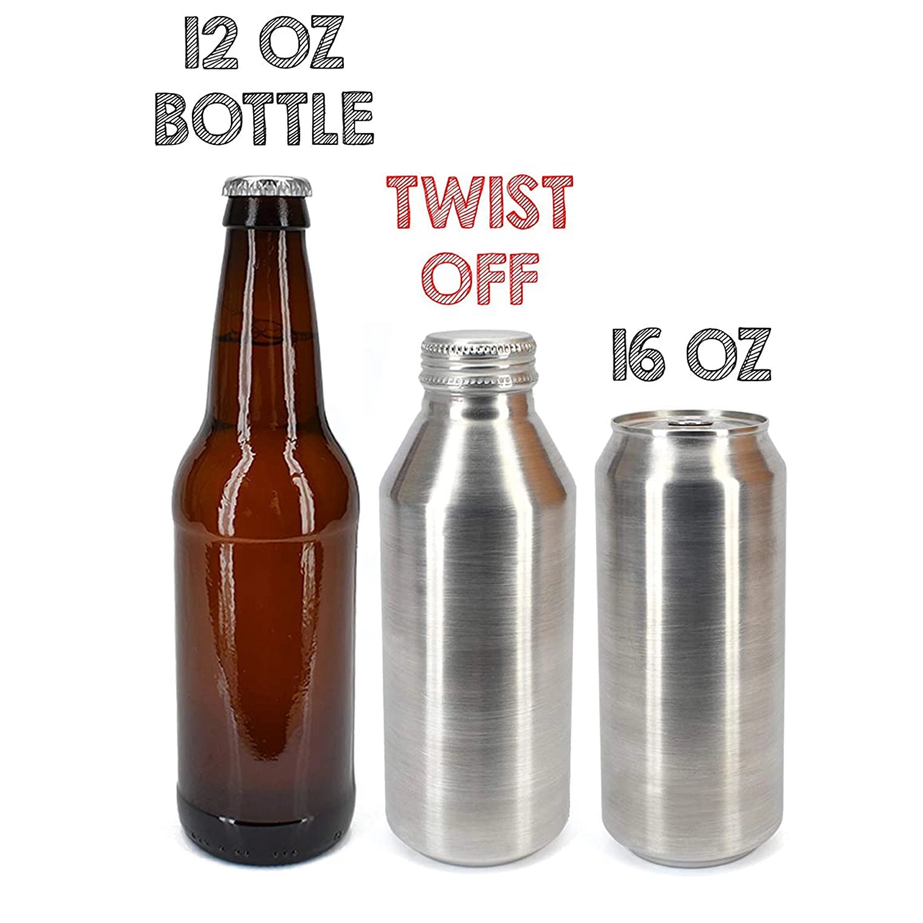 15oz Slim Can Cooler Stainless Steel for Beer Bottle Keeper 6
