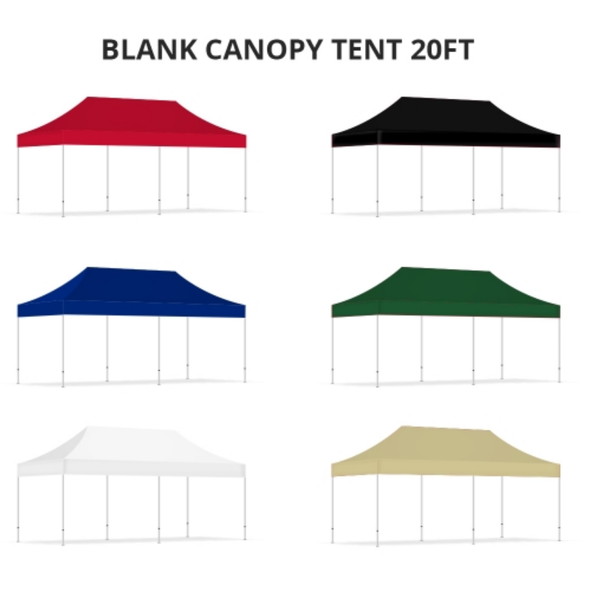 Blank Canopy tent package - 20' x 10' 2