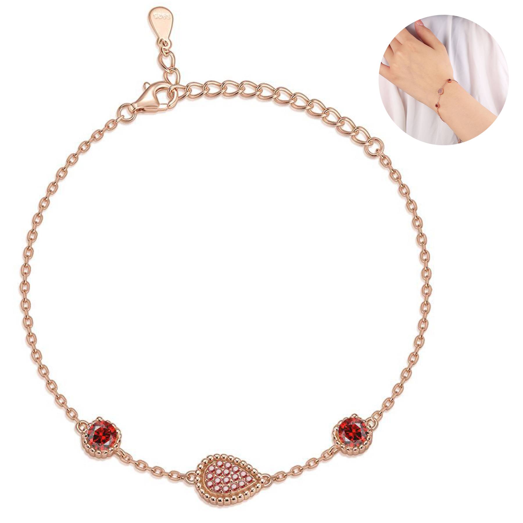 Alloy Statement rose gold bracelet