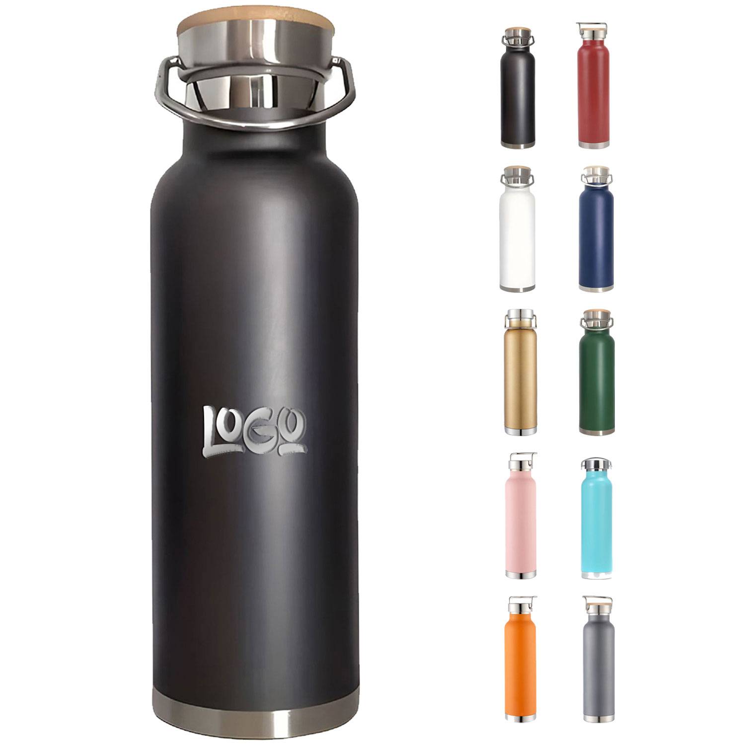 22 oz Vacuum Insulated Water Bottle, custom water bottle with logo imprint 4