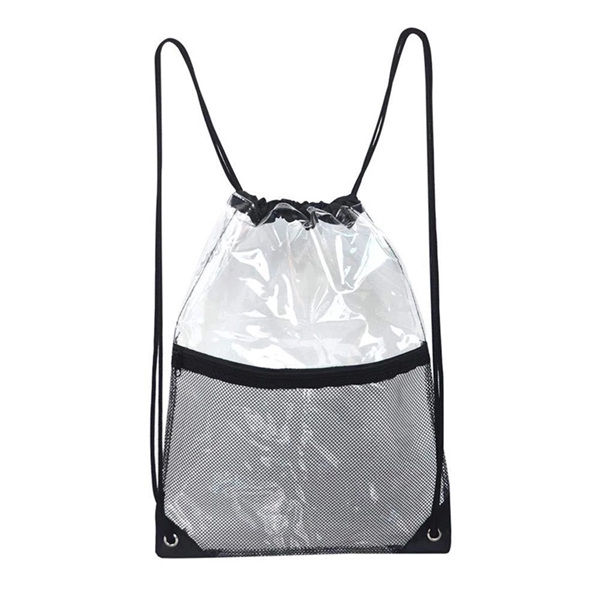 Transparent Drawstring Bag With Mesh 5
