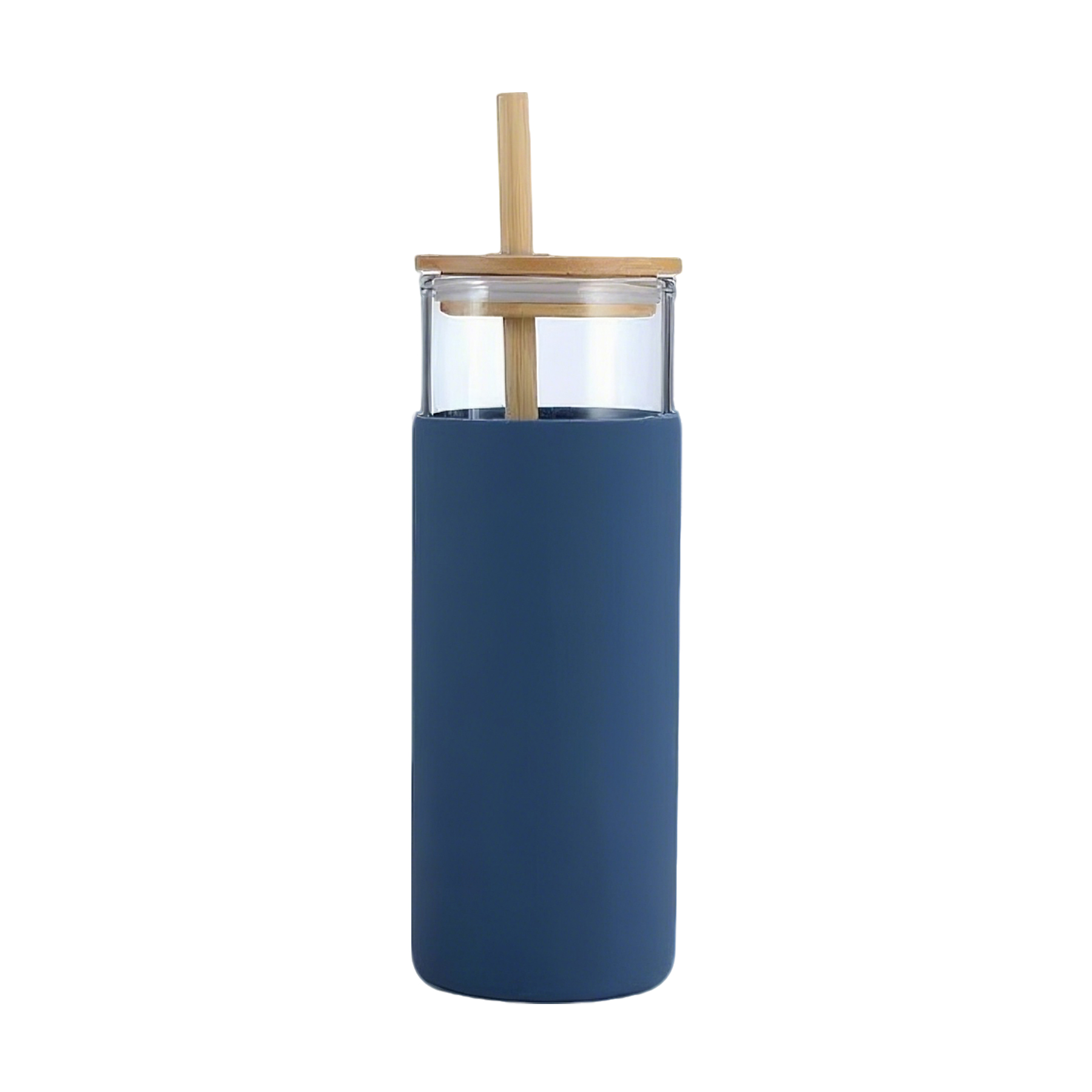 16oz Glass Tumbler With Bamboo Lid & Straw 5