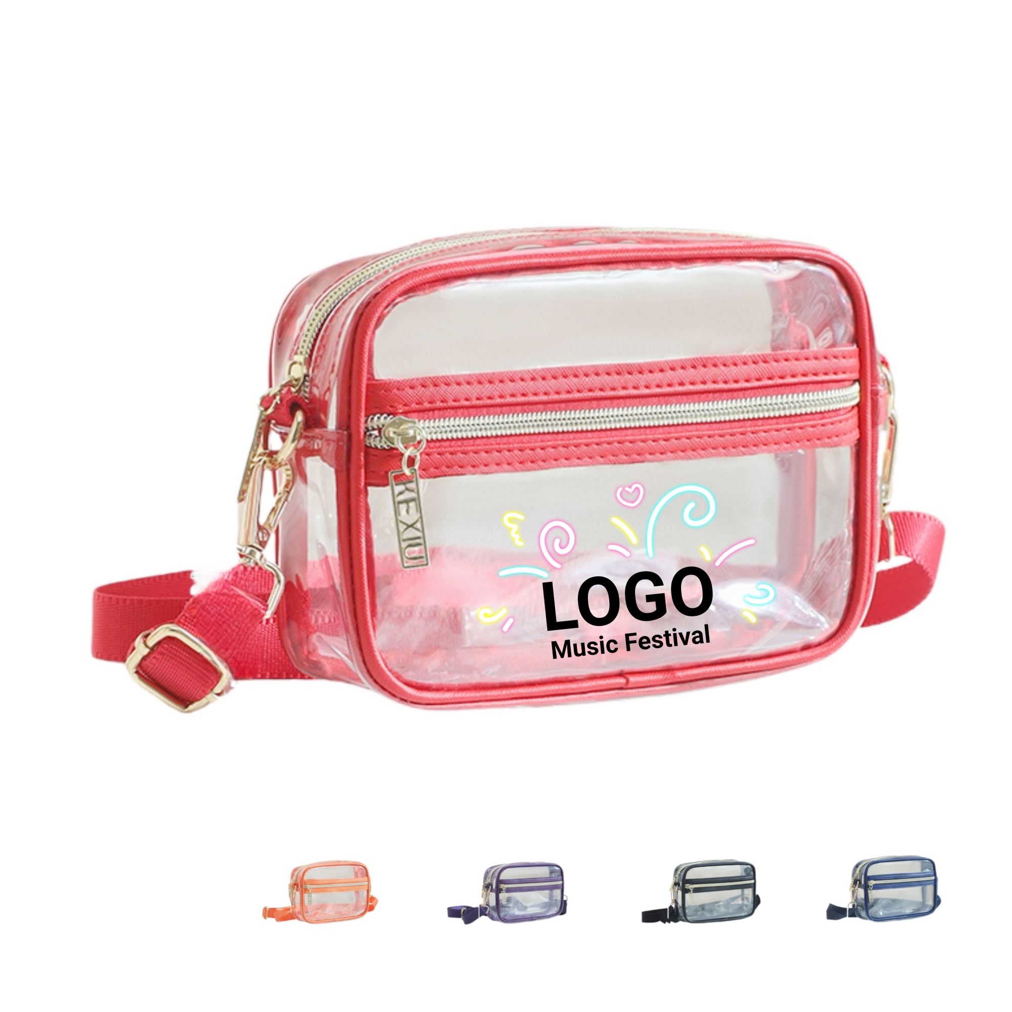 Clear Waterproof Crossbody Purse Bag 8
