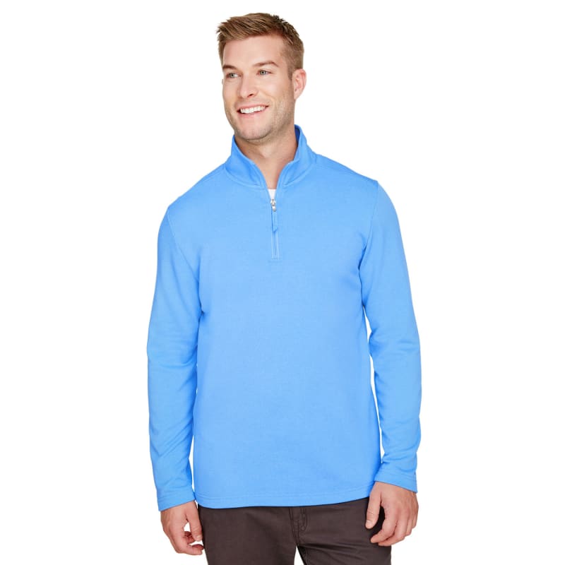 UltraClub Men's Coastal Pique Fleece Quarter-Zip 2