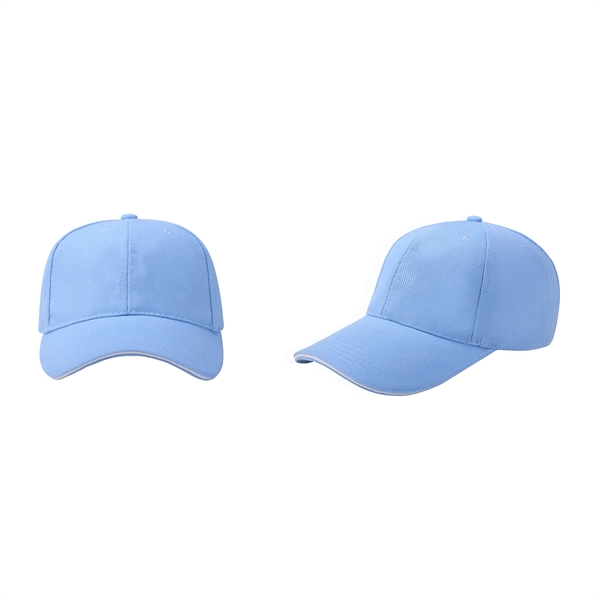 Stock Single-Yarn 7x7 Drill Cotton 6 Panel Cap, Double 8