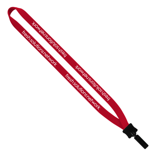 1/2" Smooth Nylon Lanyard with Plastic Clamshell & Bulldog Clip 9