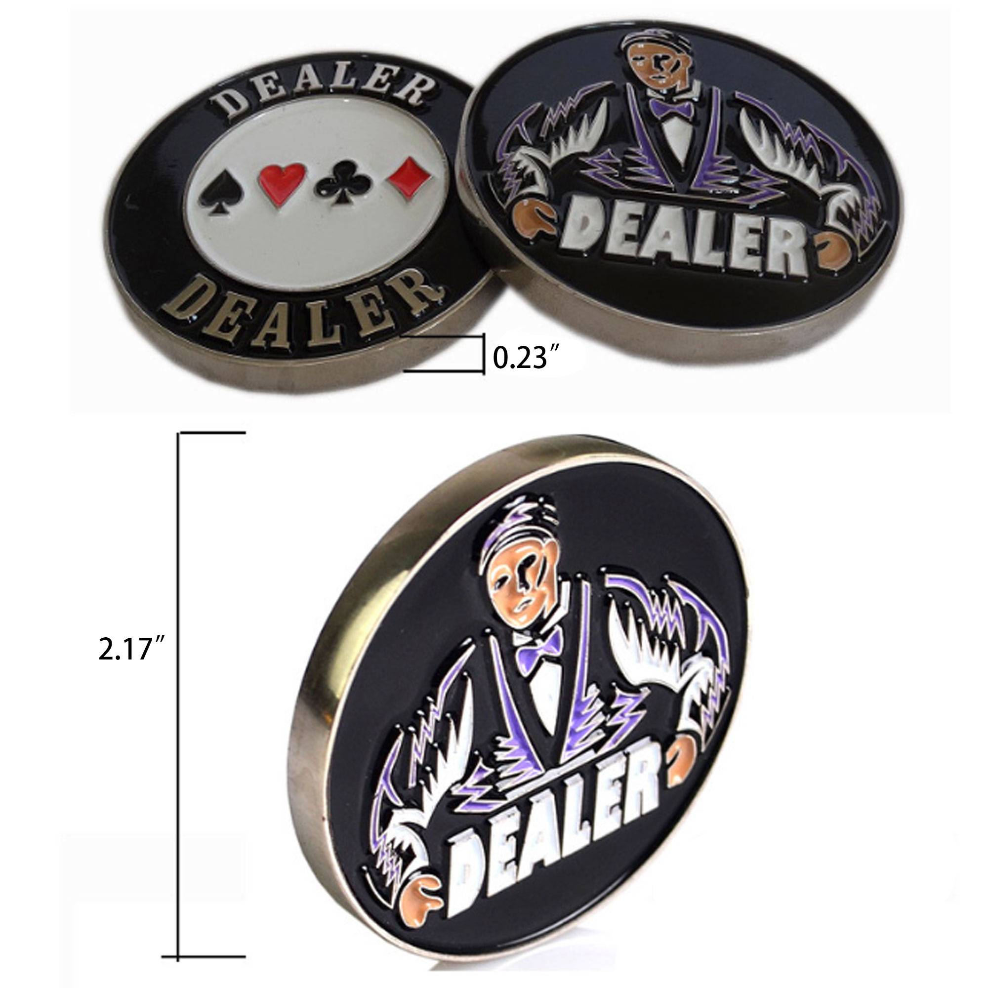 Texas Hold'em Poker Zinc Alloy Dealer Chip 1
