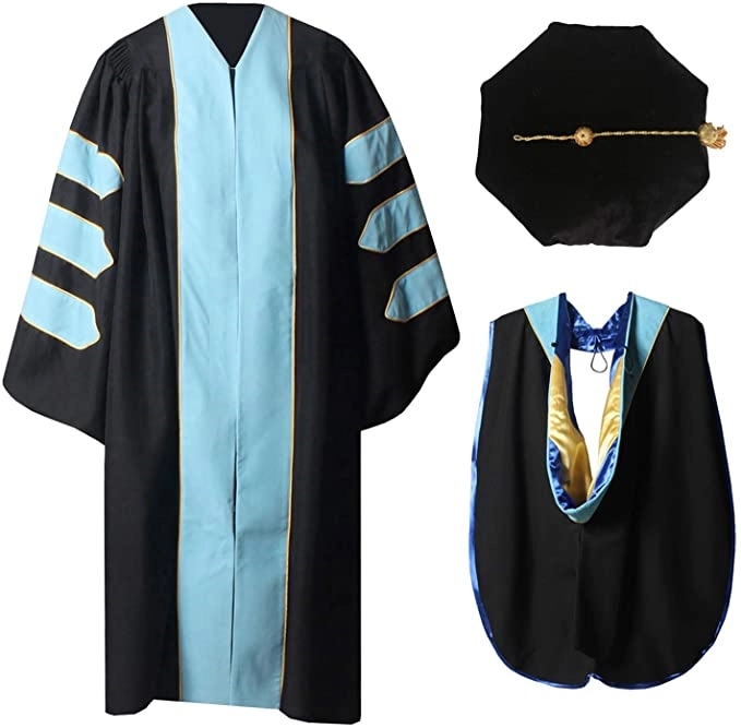 Doctoral Graduation Gown, Hood and Tam 8 Sided 3