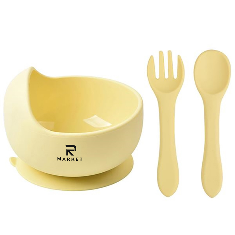 Silicone Suction Bowls for Baby with Spoon and Fork 2