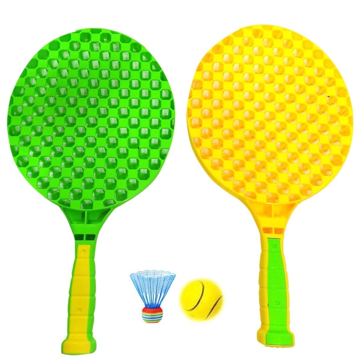 Tennis Racket Set With Sponge Ball & Bounce Shuttlecock Kit 7