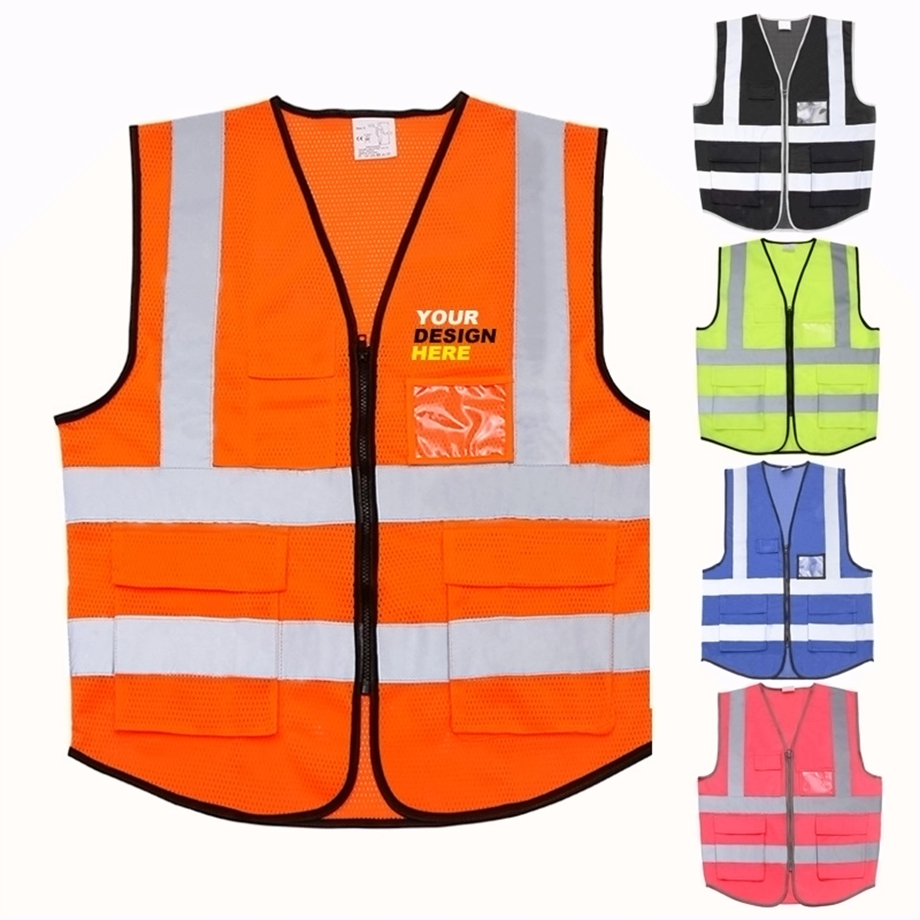 Multi-Pocket Safety Reflective Vest 1