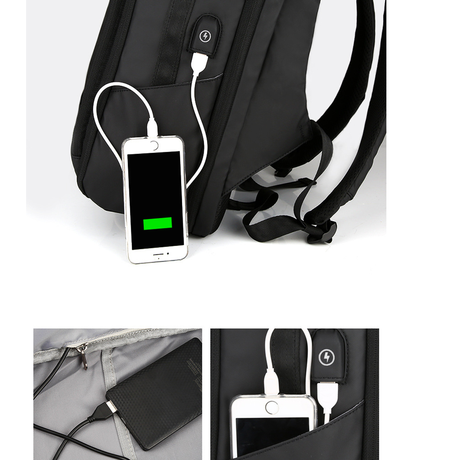 Large Business Backpack W/ Usb Charging Port 4