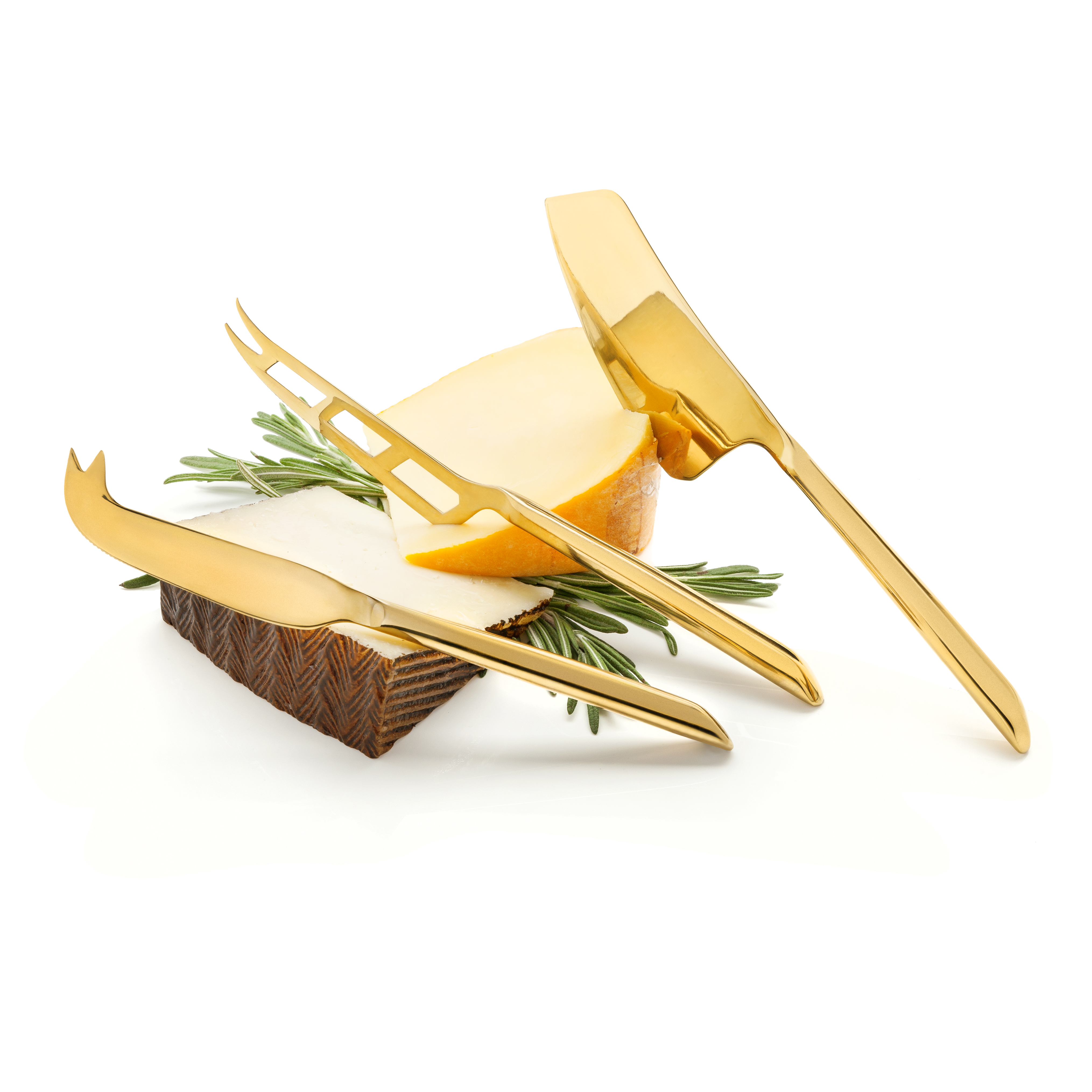 Viski® Gold Cheese Knives 4